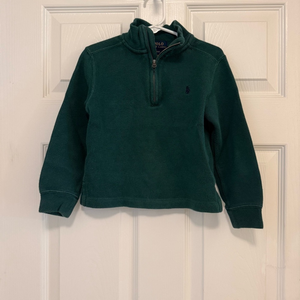 EUC Polo Ralph Lauren Cotton Interlock Quarter-Zip Pullover